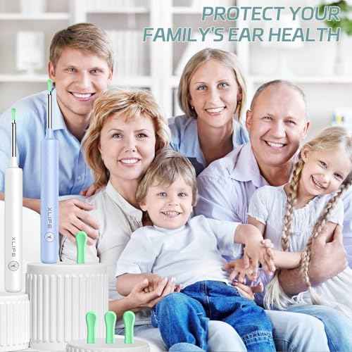 Ear Wax Removal Replacement Tips for Ear Camera-30 Pieces Replacement Tips Ear for Wet/Dry Ear Wax Cleaning - Ear Spoons Accessories Set for Teens Adults Ear Wax Removal Endoscope(Green)