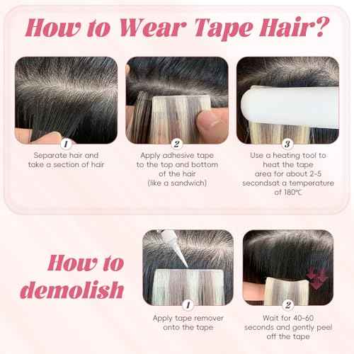 Eliysko Undetectable Invisible Tape Hair Human Hair Extensions Seamless Blending 100% Remy Hair #613/18 Brown Light Brown Mix Blonde 18inch 50G/20s Invisible Tape in Hair Extensions Tape in Extension