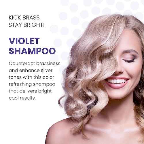 ALOXXI Violet Shampoo for Blonde & Silver Hair with Purple Pigments to Instantly Neutralize Brassiness & Enhance Luminousity, Paraben & Sulfate Free, 10.1 Fl Oz