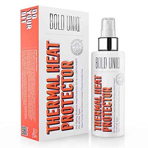 Heat Protectant Spray For Hair - Thermal Protector Up To 450¨¬F From Flat Irons & Hot Blow Dry - Light Weight Thermal Shield Protection Prevents Damage & Breakage, Sulfate & Paraben Free - 5.9 Fl.Oz