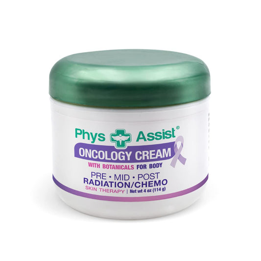 PhysAssist - Oncology Body Cream with Botanicals, 4 oz. Soothing and Hydrating to Stressed Skin. Made with Oils of Lavender, Calendula, and Peppermint. Non-Irritant, Clinically Tested.