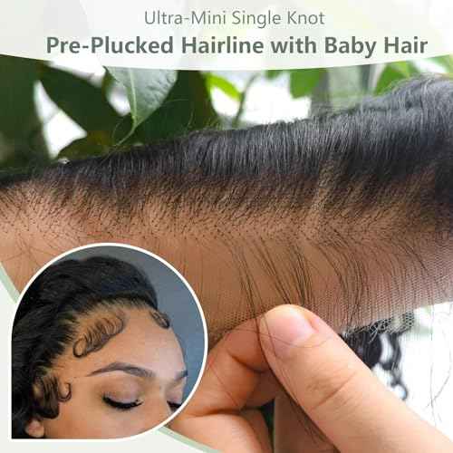 5x5 HD Lace Closure Loose Deep Wave Human Hair 12 Inch - 0.10mm Ultra-thin Invisible Burmese Curly HD Closure 5x5, 100% Pre Plucked Brazilian Raw Virgin Hair Skinlike HD Lace Closure Wet and Wavy