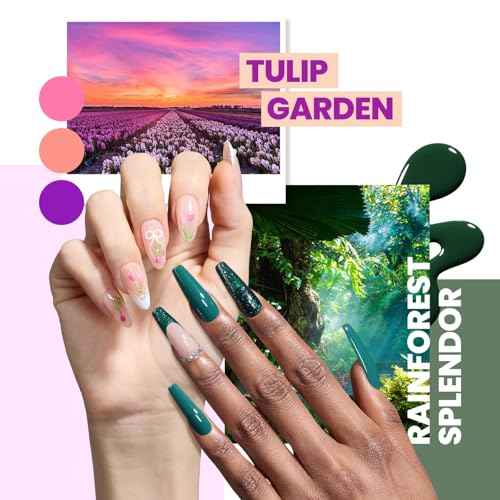 Beetles Gel Nail Polish Kit with U V Light 97Pcs Travel Holiday 45 Colors Gel Polish Set with Nail Stamp Nail Tips Base Top Coat All Season Gel Polish Starter Kit Gift for Women