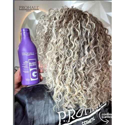 Prohall Cosmetic Purple Mask & Toner for Blonde Hair - Color Enhancing Gloss Repair for Dry, Damaged & Brassy Locks, Reduces Yellow Hue