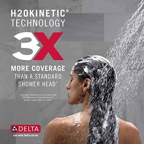 Delta 59421-BL-PK Single-Setting H2Okinetic Hand Shower Handshower, Matte Black