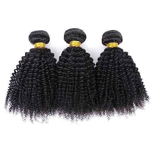 Afro Kinky Curly Hair Extensions 12 14 16 Inch Unprocessed Virgin 100% Human Hair Bundles for Black Women
