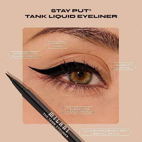 Milani The Tank Liquid Eyeliner - No-Skip Liquid Eyeliner Pen, Waterproof Formula, Makeup Pen, Long Lasting & Smudgeproof - 130 White