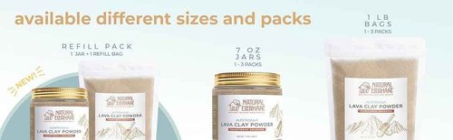 Natural Elephant Ghassoul (Rhassoul) Moroccan Lava Clay Powder | 100% Pure & Natural Face & Body Mask Powder | 200g Jar Pack of 2 7oz Jars