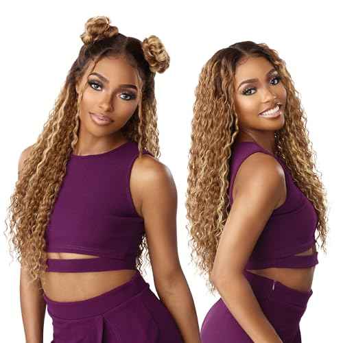 Sensationnel Butta Lace Prestyled Wigs - Unit 1 Glueless Hand Tied Deep Lace Part Synthetic Preplucked Hairline (1B OFFBLACK)