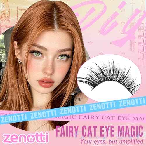 Lash Clusters Cat Eye Cluster Eyelash Extensions Wispy Fox Lashes Cluster Natural Spiky Fairy Individual Lashes Fox Eye Lash Clusters with Spikes Left & Right Eyelashes Clusters 10-20mm by zenotti