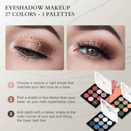 Color Nymph Professional Makeup Set for Teens, Girls & Women - Full Kit with Storage Train Case, Beginner Cosmetics Kit with Eyeshadow, Blush, Lipstick, Lipgloss, Mascara & Tools - Pink