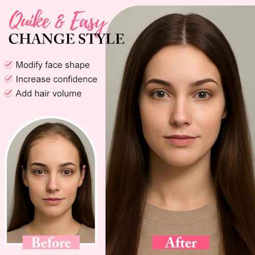 Hair Toppers for Women Real Human Hair Topper for Women with No Bangs Hairpieces Comfortable and Breathable 10 Inch Swiss Base 3D 360¡ÆCover Glue-free (Medium Brown with Ash Blond Highlights)