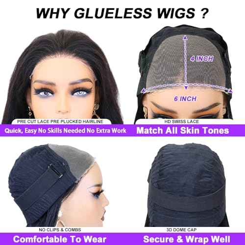 Body Wave Lace Front Wigs - HD Transparent Lace Frontal Wigs for Women, Natural Color 20 Inch, 180% Density Brazilian Human Hair, 9A Glueless Wigs Plucked with Baby Hair