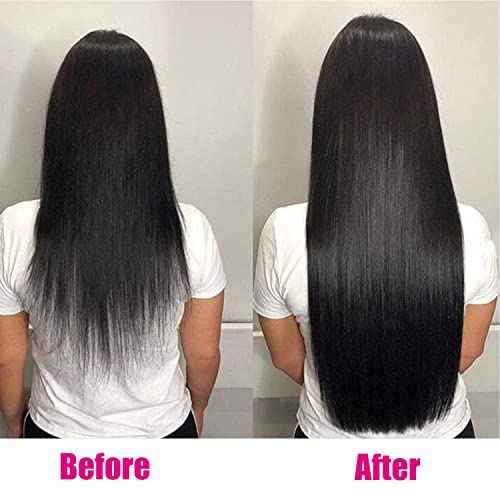 Clip in Hair Extensions Real Human Hair 18Inch 120g/set Straight Human Hair Clip in Extensions 7pcs Thick Remy Brazilian Human Hair Clip ins for Women Natural Black Color