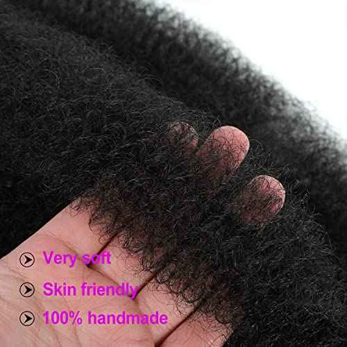 Afro Twist Hair 16Inch 3Packs Springy Afor Twist Hair Black Color Pre Fluffed Spring Twist Hair Marley Twist Braiding Hair for Black Women (16 Inch (Pack of 3), 1B#) ¡¦