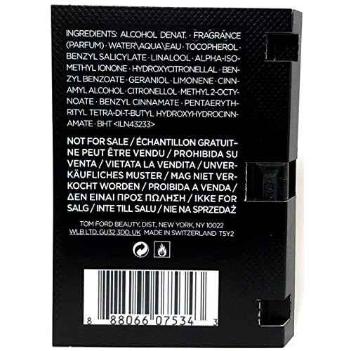 Tom Ford Ombre Leather Eau De Parfum Spray Vial For Men 0.05 Oz / 1.5 ml Sample Size