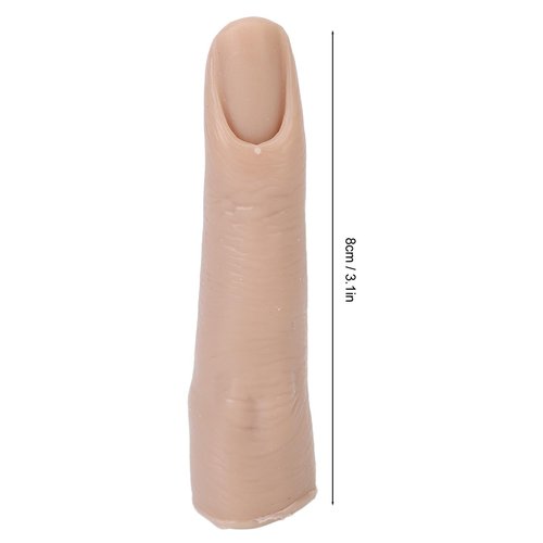 Silicone Joints Nail Finger for Tattoo, DIY Acrylic Nails Practice Flexible Practice Fingers (Dark Skin Color)