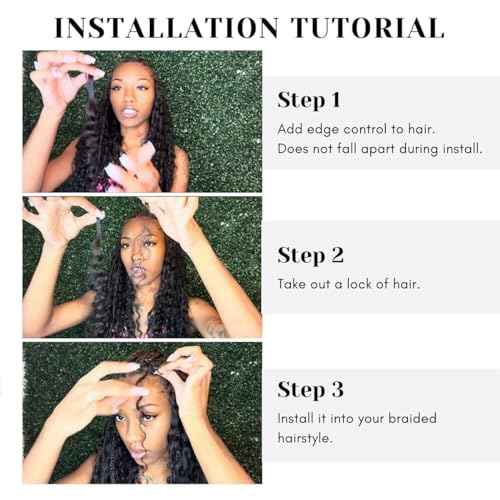 Human Braiding Hair 3 Bundles/Pack 150g Curly Water Wave Bulk Hair for Braiding No Weft 10A Brazilian Virgin Human Braiding Hair for Boho Braids Wet and Wavy Braids (1B#-Water Wave, 24 Inch/150g)