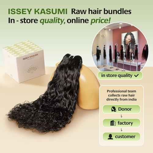 Raw Indian Human Hair Single Bundle,Triple Lifespan Than Regular Virgin Hair,In-Store Quality,Online Price! 100% Raw Indian Hair Bundles Water Wave Raw Hair Bundles 18 Inch