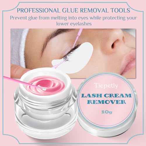 Tiepetly Eyelash Extension Remover, Dissolves Powerful Lash Extension Remover, Low Irritation, for Professional or Salon Use (10 g)