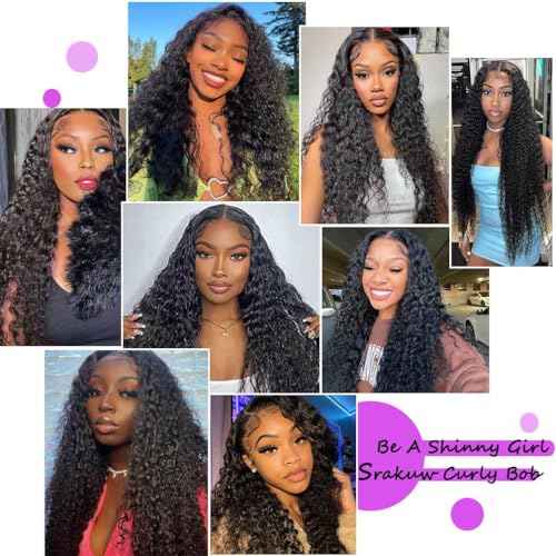 Wear and Go Glueless Wigs Human Hair Pre Plucked Pre Cut 4x4 Lace Front Wigs for Black Women for Beginners Curly Human Hair Wig (28 Inch)