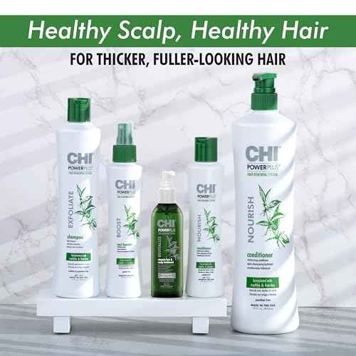 CHI Power Plus Step Exfoliate Shampoo 32oz Power Plus Step 2 Nourish Conditioner 32oz and Power Plus Step 3 Revitalize Vitamin Hair Scalp Treatment 3.5oz fluid_ounces, 12 Fl Oz