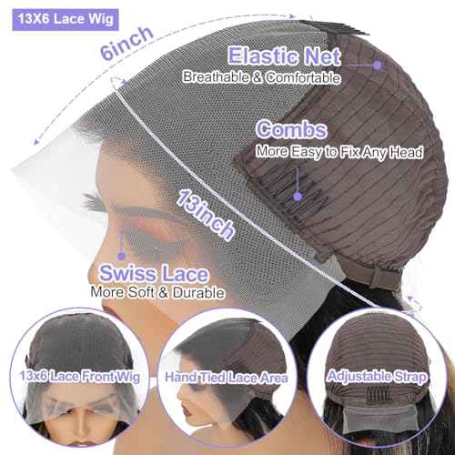 13x6 1b/27 Highlight Ombre Balayage Lace Front Wigs Human Hair Black and Blonde Body Wave HD Transparent Lace Frontal Wig Pre Plucked with Baby Hair for Black Women 180% Density Wig 20 Inch