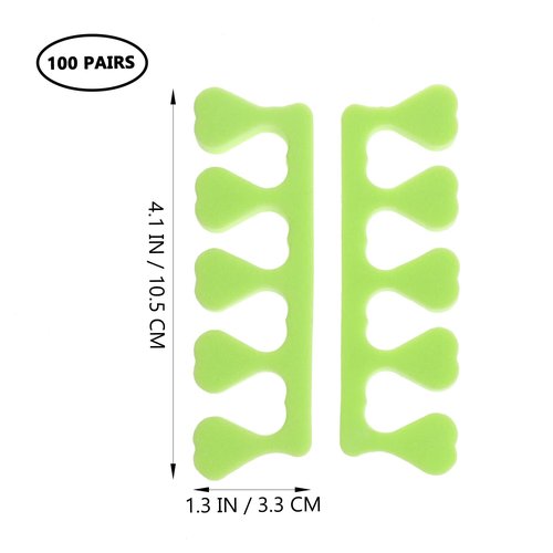 FOMIYES 100 Pairs Disposable soft toe separators silicone toe spacers foam toe stretcher Toe Separators Soft