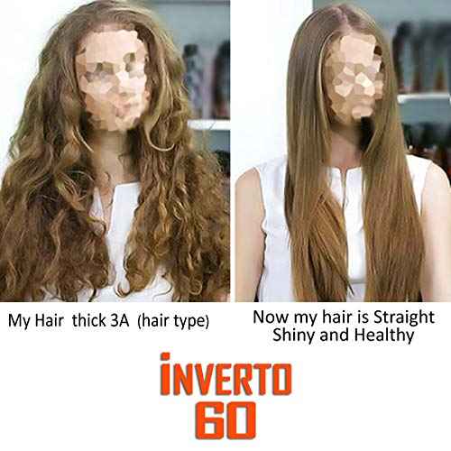 INVERTO 60 Advanced Gel Complex Brazilian Keratin Hair Blowout Treatment Formaldehyde Free Straightening Smoothing and Repairing Damaged Hair Keratin Research (Long Hair-240ml)