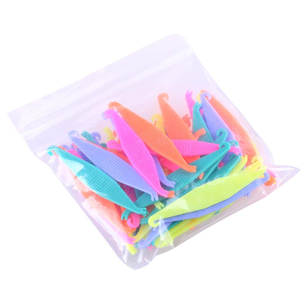 RZJZGZ Dental Elastic Rubber Bands Placers for Braces Disposable Plastic Orthodontic Elastic Placers Multi-color (50Pcs)