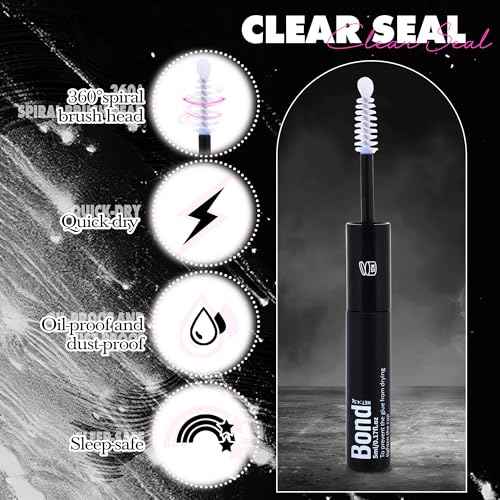 Lash Glue Waterproof Eyelash Glue Strong Hold Lash Cluster Glues 2 in 1 Lash Bond and Seal for Lash Extension Long-Lasting Eyelash Adhesives DIY Lashes at Home by zanlufly