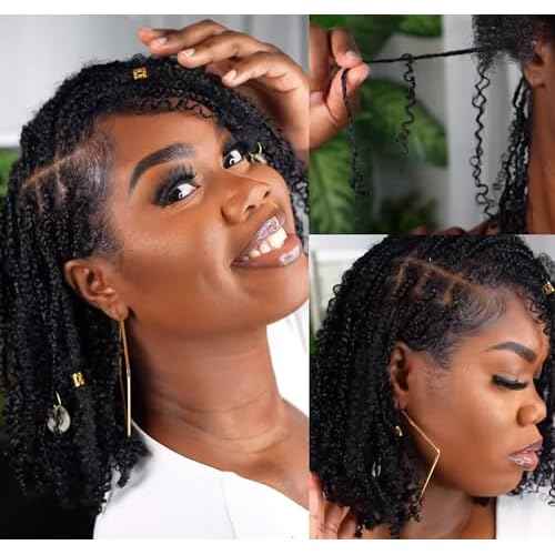 Afro Kinky Bulk Human Braiding 100% Unprocessed Brazilian Virgin Human Hair Extensions Micro Kinky Curly Braids Hair Braids Double Drown Full End Bulk Hair 14 Inch 300g