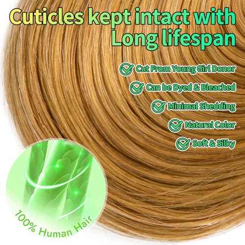 Human Hair Bundles Body Wave Honey Blonde, 26 Inch - 1 Bundle, Body Wave Bundles Human Hair 12A Brazilian Virgin Wavy Hair Bundles for Black Women