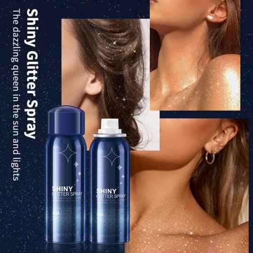Corleone Body Glitter,Shiny Glitter Spray for Hair,Highlighter Powder,Glitter Shimmer Sparkle Hairspray Powder Makeup, for Face Body Hair Dress Prom Party
