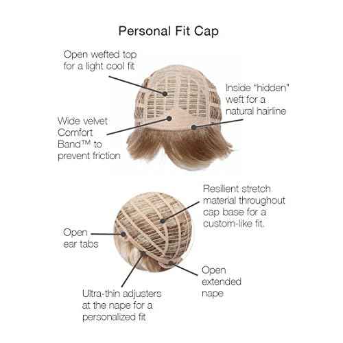 Gabor Wigs Commitment Large Cap Wig Color G101+ Platinum Mist - Fluff Short Layering Synthetic Women's Capless Personal Fit