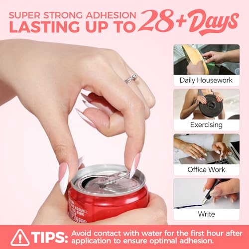 Gel Nail Glue for Press on Nails: No Lamp Need, Upgraded Air Fast-curing Super Strong Glue Gel 5ml*3pcs for Nail Tips Fake Nails & Acrylic Long Lasting 30+ Days