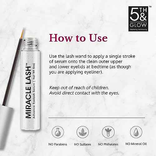 Miracle Lash - Serum for Eyelash Growth - Lash Enhancing Serum to Nourish, Hydrate & Strengthen Lashes ? Helps Brittle, Damaged Lashes Look Thicker, Fuller & Longer ? Gentle Formula