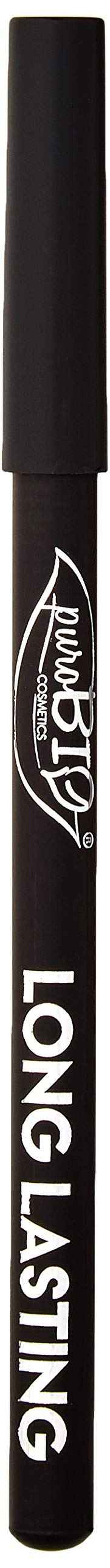 PuroBIO Certified ORGANIC High-pigmented and Long-Lasting Extra Black Eyeliner. Made with Coconut, Jojoba, Avocado, Baobab Oil, Vitamin E. ORGANIC.VEGAN. CRUELTY-FREE.NICKEL TESTED, MADE IN ITALY