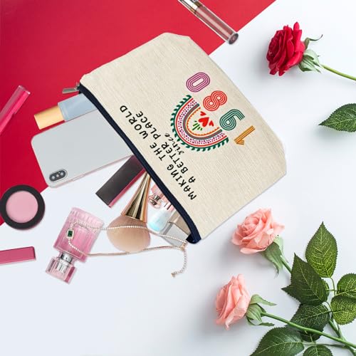 45th Birthday Gifts for Women Her, 45th Birthday Decorations Makeup Bags, 1980 Anniversary 45 Year Old Gift Ideas for Mom, Wife, Sister, Best Friends, Mothers Day, Small Cosmetic Travel Pouch
