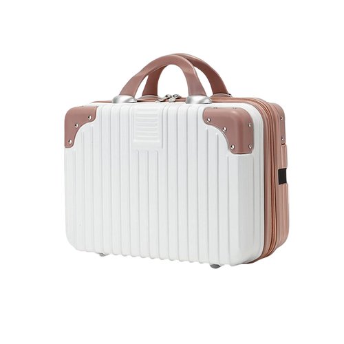 HAHONIA 11L Makeup Travel for Women Girl, Hard Shell Vanity Cases with Elastic Band and Zipper, Portable Waterproof ABS Cosmetic Case for Travel