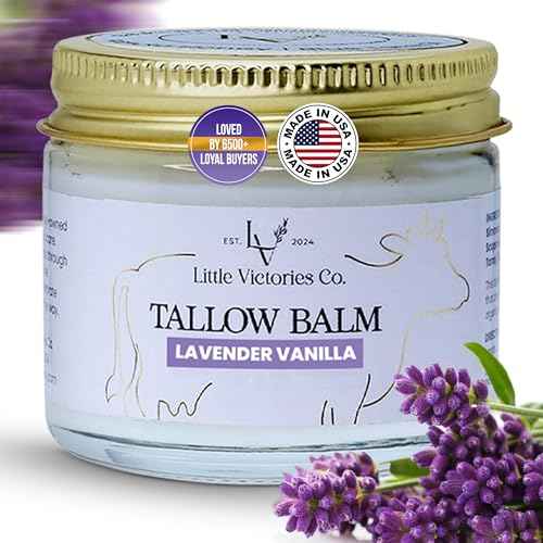 2.0 floz Beef Tallow for Skin Care - Grass Fed Tallow & Honey Balm Ideal for Eczema, Stretch Marks, Redness, Itching - Organic Beef Tallow for Face+Body Moisturizer is Ideal Gift for Women