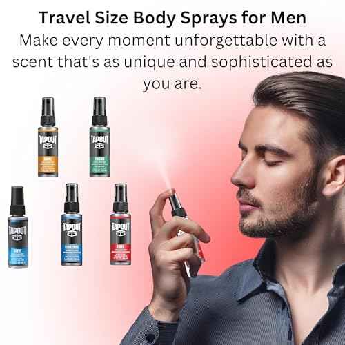 TAPOUT Body Spray for Men 5 Piece Set 1.5 Fl Oz