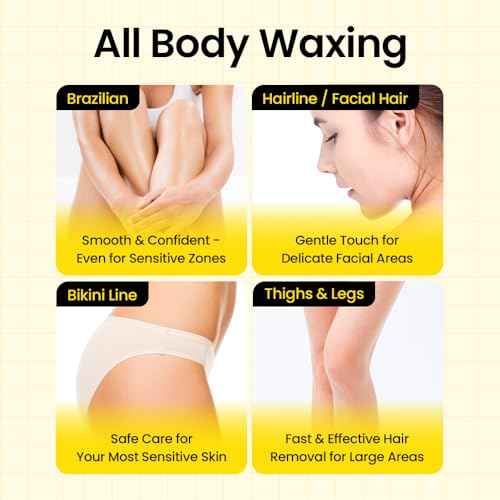 Gorilla Waxing Korean Microwave Hard Wax Beads, Stripless and Tweezeless, Microwaveable Reusable Cups, Gentle on Sensitive Skin, Face, Legs, Bikini Line and Full Body Use, Korean Skin Care, 4.9 oz x 2