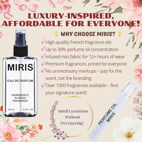 MIRIS No. 35774, Inspired by Bacarat Rouge 540, Long-Lasting Unisex Eau de Parfum for Women & Men, Spray 3.4 Fl Oz / 100 ml