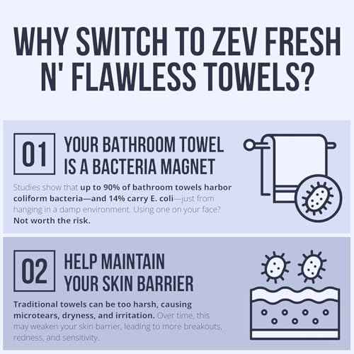 Zev Fresh¡¯n Flawless Face Towels, Disposable Face Towelette for Clean Clear Skin - Makeup Remover Dry Wipes, Facial Wash Cloths, 100% Biobased Towel, Biodegradable, XL Ultra Soft & Sustainable, 50 Ct