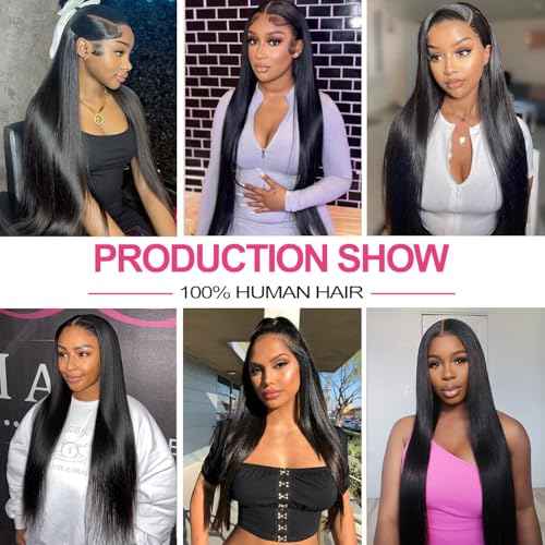 12A Straight Bundles Human Hair 22 22 22 Inch 100% Unprocessed Brazilian Virgin Hair Bundles Straight Hair 3 Bundles Weave Bundles Human Hair Extension