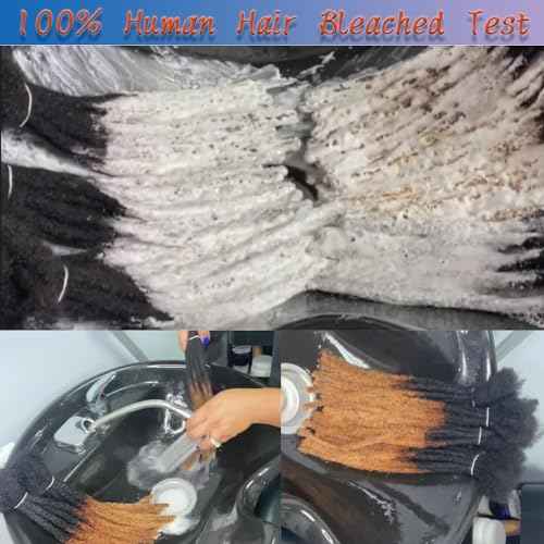Human Hair Loc Extensions 8 Inch 70 Str Dreadlock Extension Human Hair 100% FUll Handmade Dread Extension for Man/Woman/Kids Locs Can be Curly and Dyed(0.4cm)