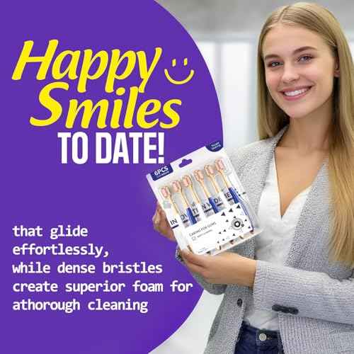 Extra Soft Toothbrush for Sensitive TeethWith £¬10000 Bristles Nano Toothbrush Soft Bristles for Sensitive & Receding Gums, Perfect for Whiter Teeth, 6 Pack