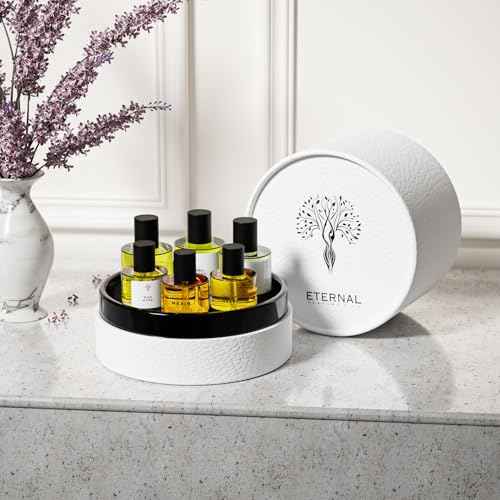 Eternal perfume oils Gift Set | 6 Pcs Exquisite Scents Inspired by Iconic Fragrances | Long-Lasting - Perfume Oils for Women & Men (Sweet Luxury, Pear Pressure, Maxim, Oud, Bergamot, Pink Jasmine)