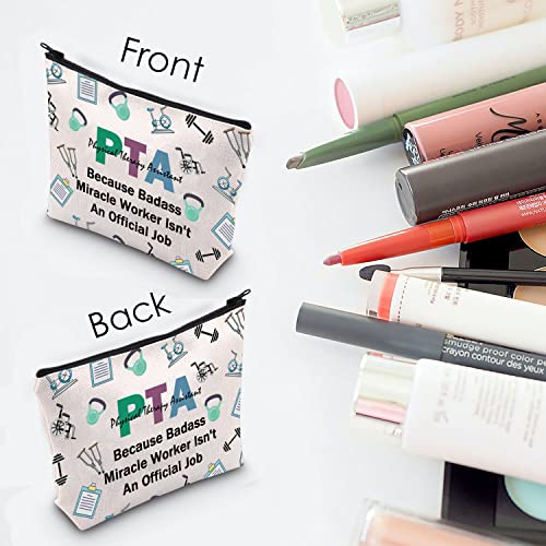 PTA Cosmetic Makeup Bag Physical Therapy Assistant Gift Physical Therapist Appreciation Gift PTA Graduation Gift (PTA BS)